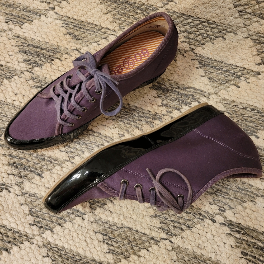 80%20 wedge heel sneakers - purple & black - 8.5